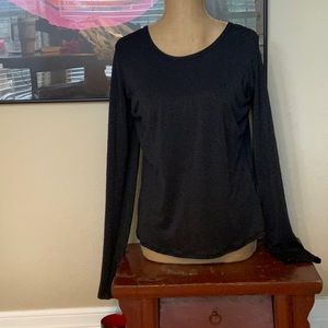 Athleta Long Sleeve Top- L-Black